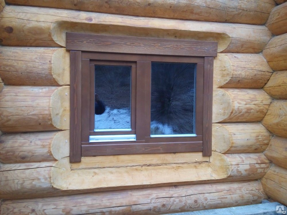 Окно со стеклопакетом деревянное