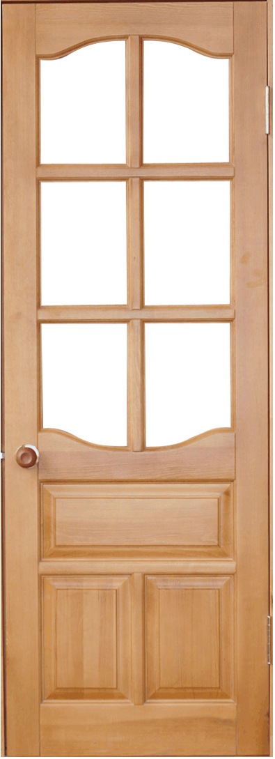 Дверное полотно из массива дерева под стекло, модель 3